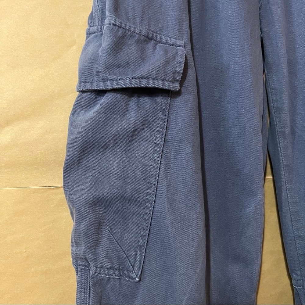 Women's Blue Cargo Pants - Picture 6 of 16